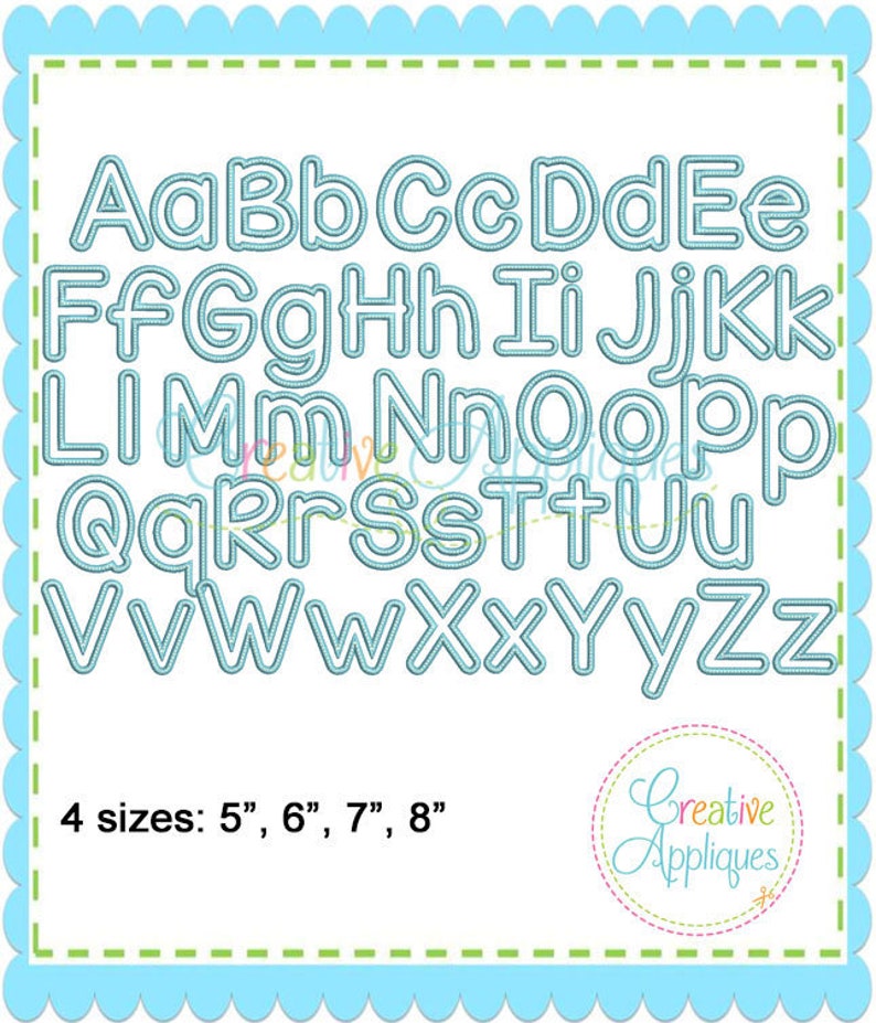 LARGE Applique Alphabet Letters A Thru Z Uppercase Lower Etsy