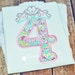 Princess Crown Birthday Number 4 Machine Embroidery Applique | Etsy