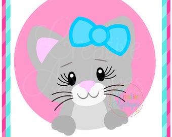 Fichier de coupe fille chat SVG, svg de chat, chat fichier coupe, svg kitty, kitty fichier coupe