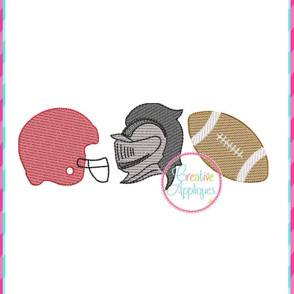 Sketch Stitch Knight Football Digital Machine Embroidery Design 5 Sizes, football embroidery, knight embroidery, knights