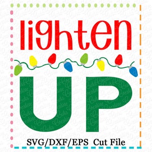 EXKLUSIVE SVG aufhellen, SVG, Lichter schneiden Datei, Weihnachten Lichter Datei, schneiden erhellen geschnitten Datei