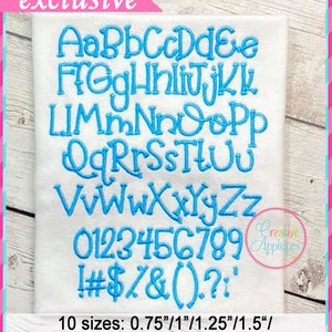 EXCLUSIVE!!! 10 SIZES!!! Balloon Embroidery Font, Alphabet Font Digital Machine Embroidery Design embroidery font, embroidery alphabet  font