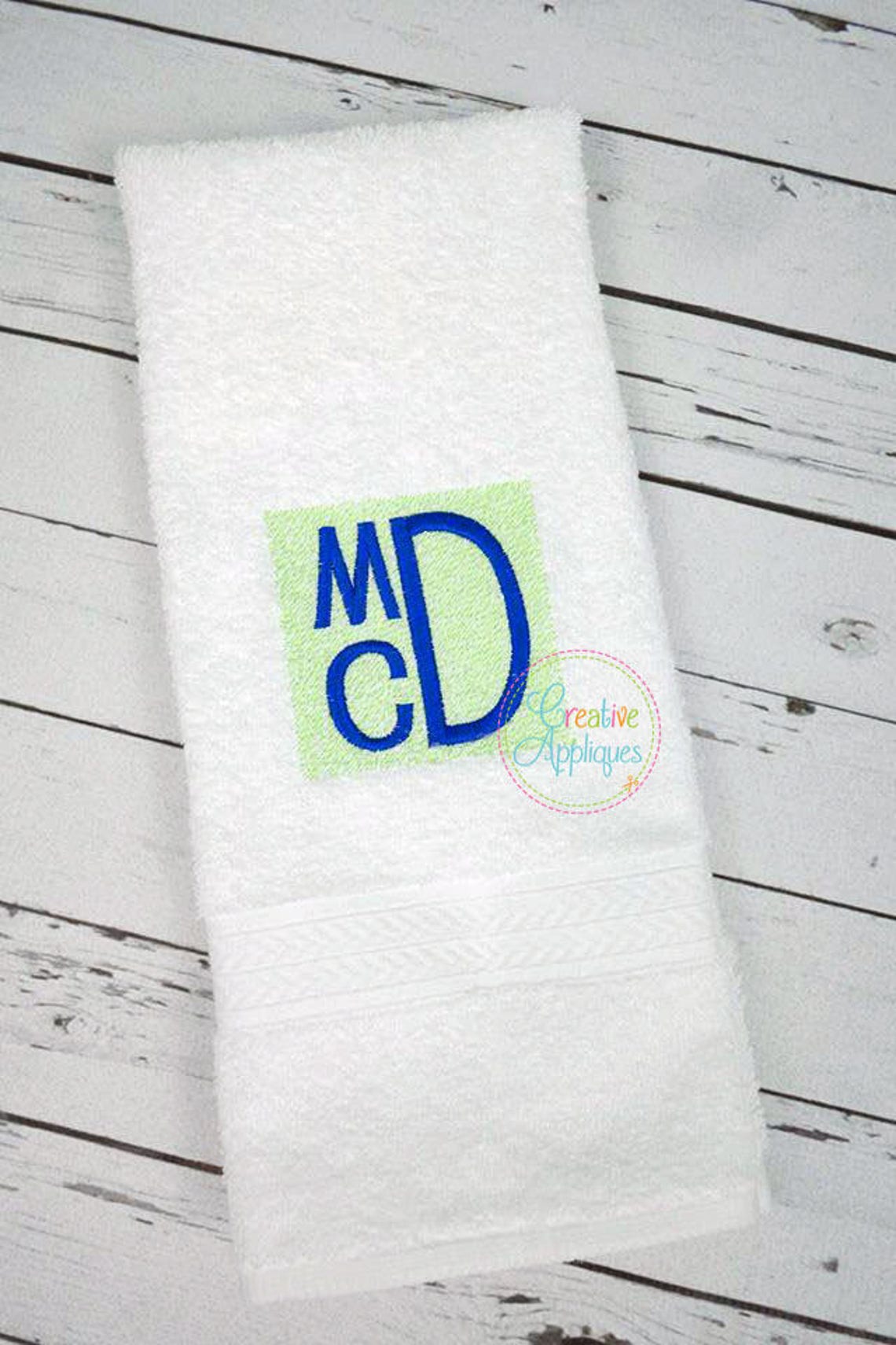 Nap Loft Pile Down Square Monogram Frame Digital Machine Embroidery ...