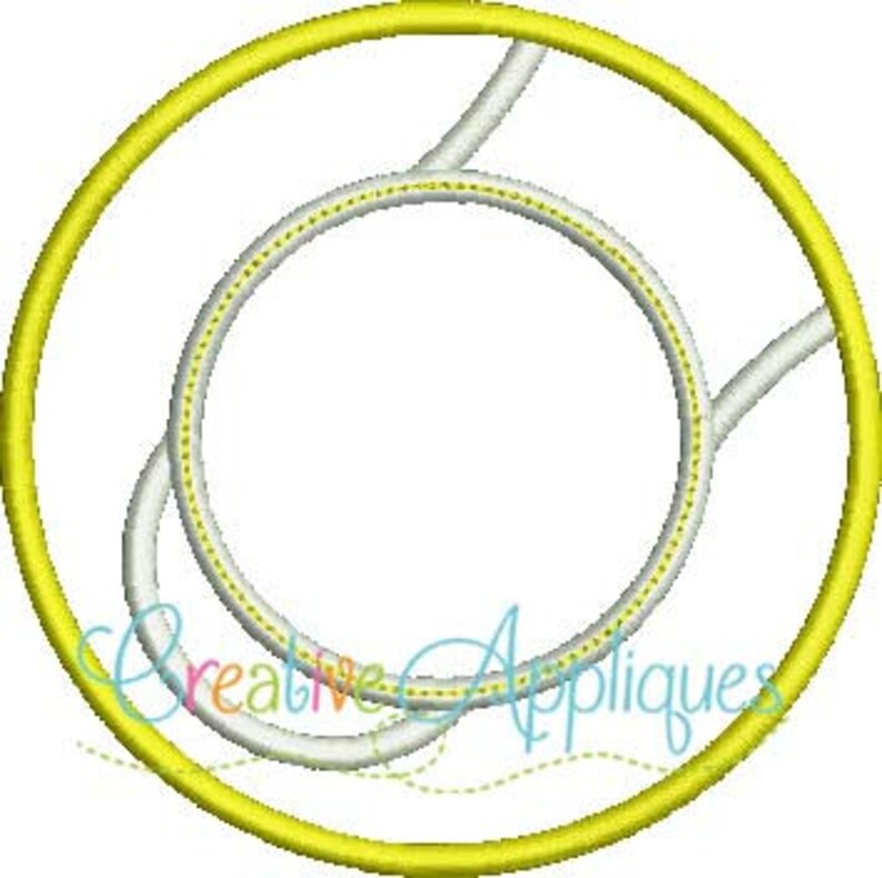 Tennis Ball Monogram Applique Digital Machine Embroidery Etsy