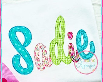Emily Blanket Stitch Applique Alphabet Letter Set Machine Embroidery Design 8 Sizes 3.5"- 7", vintage stitch alphabet, bean stitch alphabet