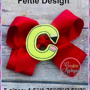 Bleistift Alphabet Feltie Design in 5 Größen! Digitale Stickmaschine, Alphabet Bleistift Stickdatei, Alphabet Stickdatei, Stickdatei Stickdatei