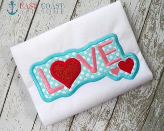 Love Patch Applique Design, machine embroidery design, valentine applique design, love applique, love embroidery