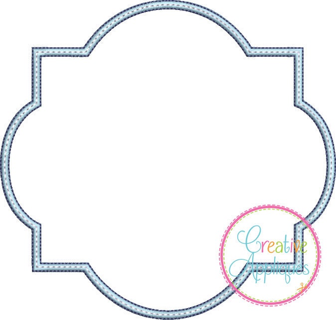 Monogram Frame Digital Machine Embroidery Applique Design 8 Sizes ...