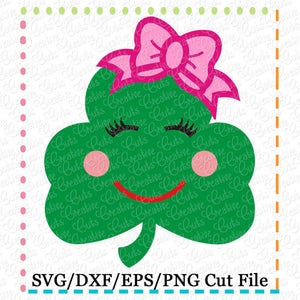 Happy Shamrock SVG Cutting File, st patricks svg, st patrick cut file, shamrock svg, clover svg, shamrock cut file
