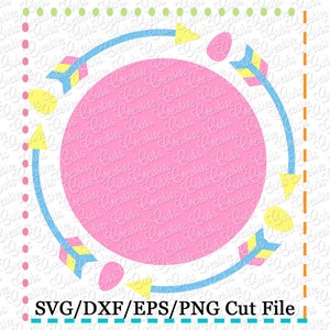 Easter Tribal Monogram Frame SVG Cutting File, easter cut file, easter svg, monogram frame cut file, tribal frame cut file