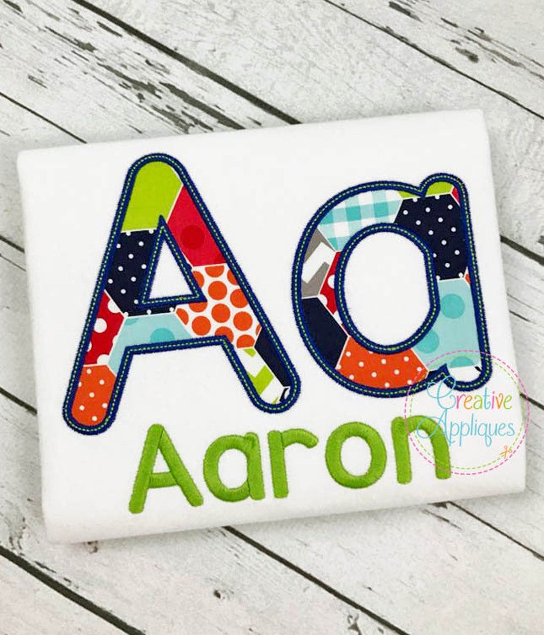 LARGE Applique Alphabet Letters A Thru Z Uppercase Lower Case Corner of