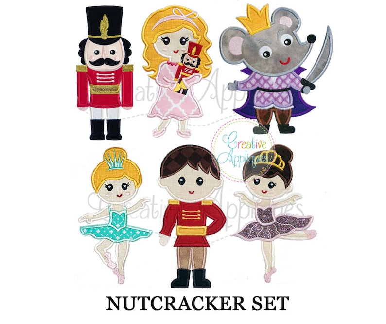 EXCLUSIVE Nutcracker Set Digital Machine Embroidery Applique Etsy