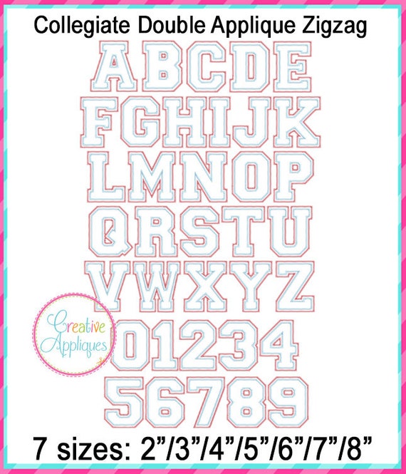Double Applique Alphabet Designs