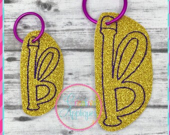In The Hoop Farmhouse Lemonade Alphabet Letter Tag Digital Machine Embroidery Applique Design 2 sizes, luggage tag, backpack tag, bag tag