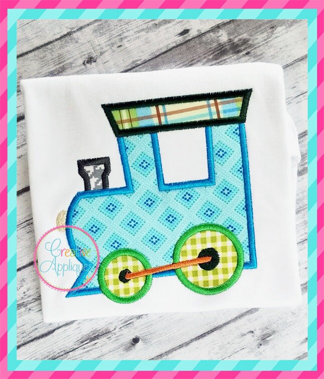 Machine Applique Train Train Applique Digital Machine Embroidery Design 5 Sizes, Train ...