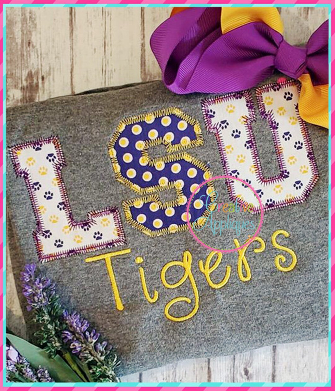 Zigzag Stitch Collegiate Applique Alphabet Letters A Thru Z, Numbers