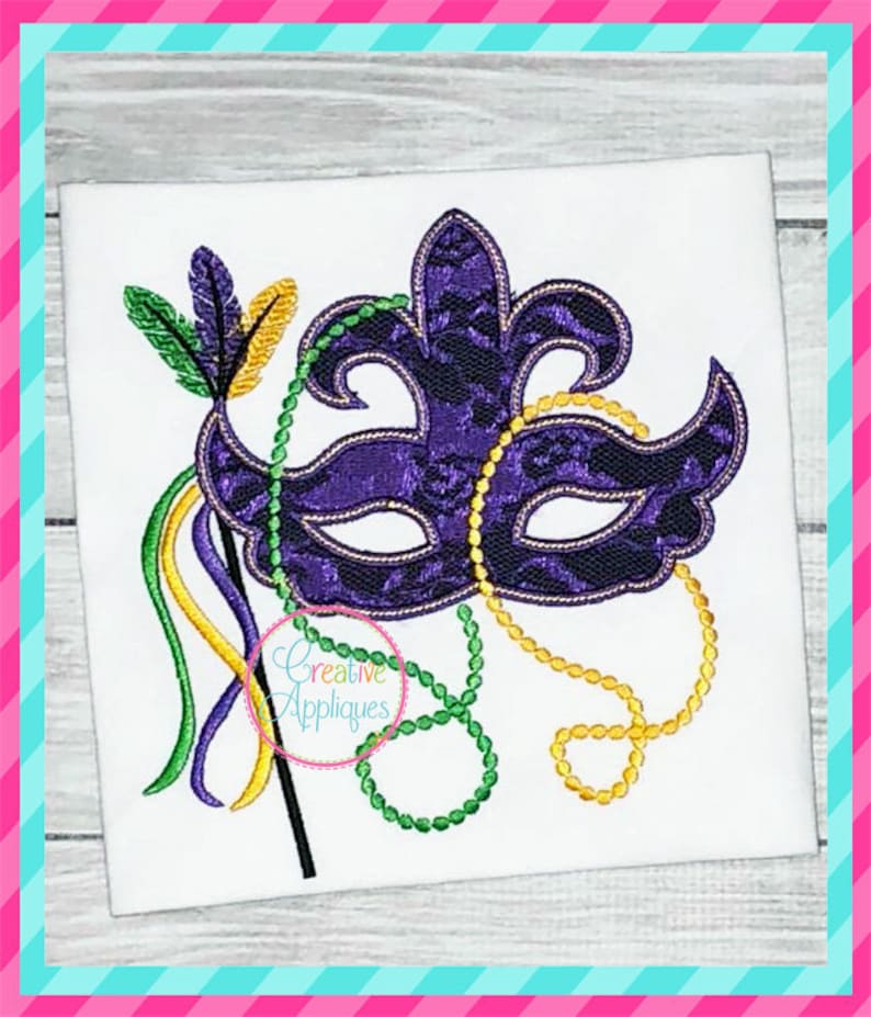 mardi gras applique embroidery designs