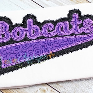 Bobcats Digital Machine Embroidery Applique Design 6 sizes, bobcats mascot, bobcats name, bobcats team, bobcats word, bobcats football