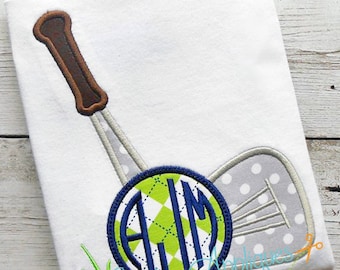 Golf Club Ball Monogram Applique Digital Machine Embroidery Design 4 Sizes Natural Circle Embroidery Font