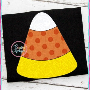 Bean Stitch Candy Corn Halloween Digital Machine Embroidery Applique Design 4 Sizes, candy corn applique, halloween candy applique