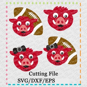 EXCLUSIVE SVG eps DXF Cutting File Hog Football svg, mascot svg, football svg, hog svg, razorback svg, razorbacks svg razorback football svg