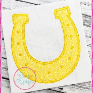Blanket Stitch Horseshoe Digital Machine Embroidery Applique Design 4 Sizes, horseshoe applique, horseshoe embroidery
