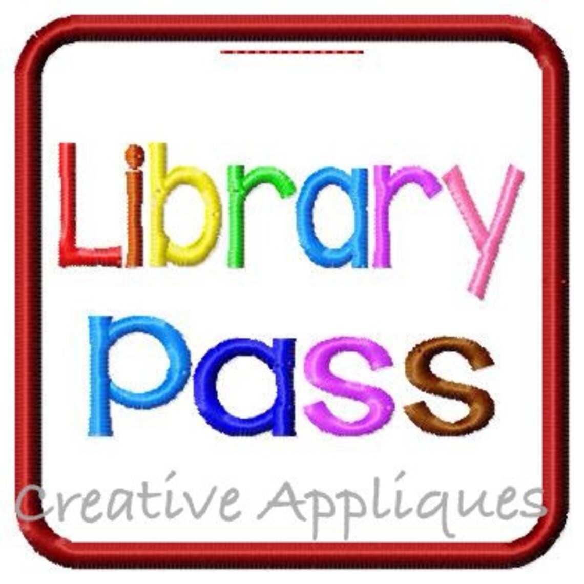Library School Pass ITH in the Hoop Machine Embroidery - Etsy
