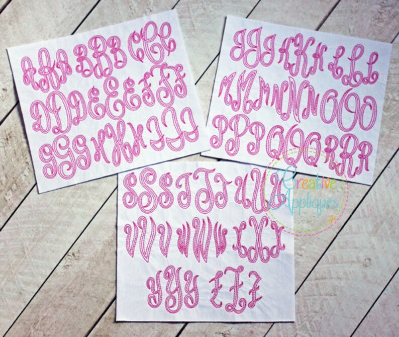 MEDIUM 4 SIZES Empire Floss Embroidery Monogram Alphabet Font Etsy