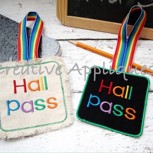 Nurse School Pass  ITH (In The Hoop) Digital Machine Embroidery Design, teachers pass, school pass