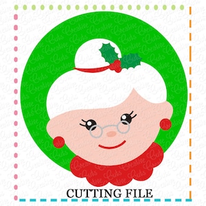 EXKLUSIVE Frau Claus SVG schneiden Datei, begrenzte kommerzielle Nutzung! Frau Claus geschnitten Weihnachts Svg, Frau Claus schneiden Datei, Datei, Santa geschnitten Datei