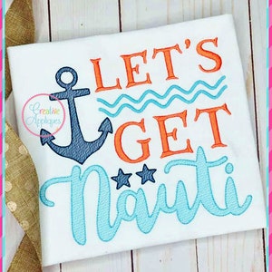 Let es Get Nautil Digital Machine Stickerei Design 5 Sizes, Beach Stickerei, Ocean Stickerei, sea embroidery, Segelstickerei