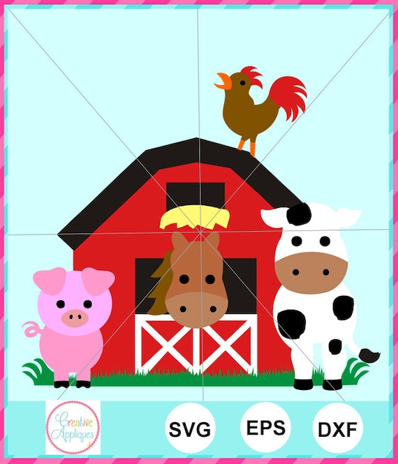 Download Cut File Farm Barn With Animals Svg Cut File Farm Animals Etsy