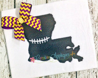 Louisiana Football Digital Machine Embroidery Applique Design 4 Sizes