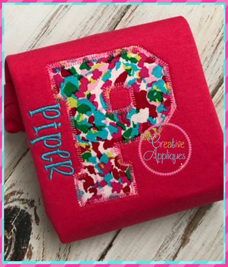 Zigzag Stitch Collegiate Applique Alphabet Letters A Thru Z Etsy