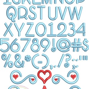 7 SIZES! Head Versus Heart Embroidery Alphabet Font Digital Machine ...