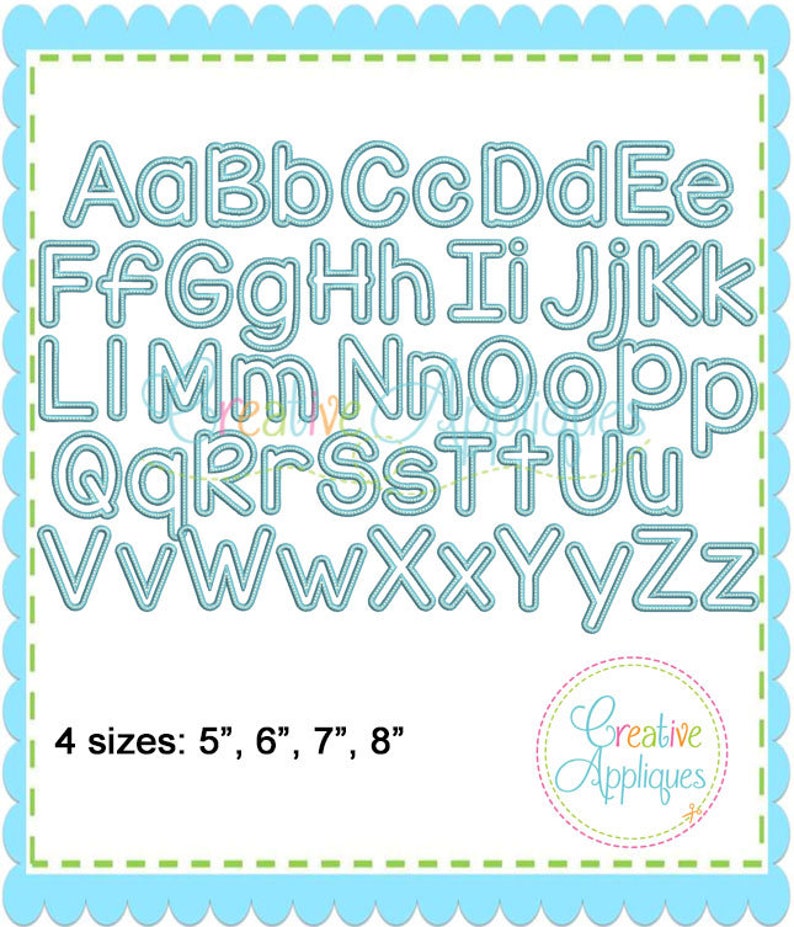LARGE Applique Alphabet letters A thru Z uppercase lower Etsy