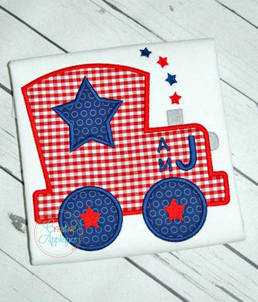Machine Applique Train Patriotic Train Applique Digital Machine Embroidery Applique Design 4 ...