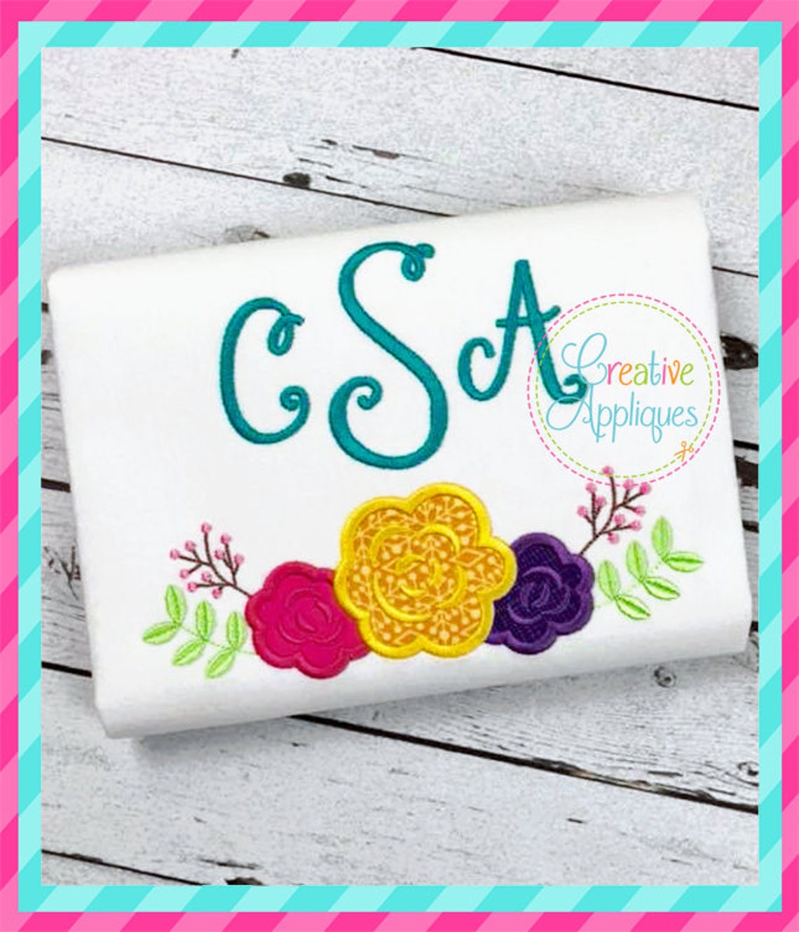 Flowers Machine Embroidery Applique Design, Flowers Applique, Flowers ...