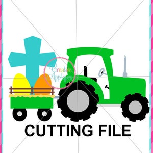 EXKLUSIVE Ostereier Kreuz Traktor SVG, Ostern cut Datei, Traktor cut Datei, Ostern Kreuz Traktor Svg, Kreuz Traktor Svg geschnitten Datei