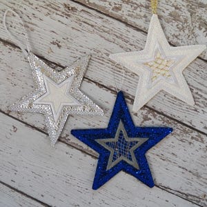 Star Ornament Applique machine embroidery design, christmas embroidery, ornament  embroidery, in the hoop ornament