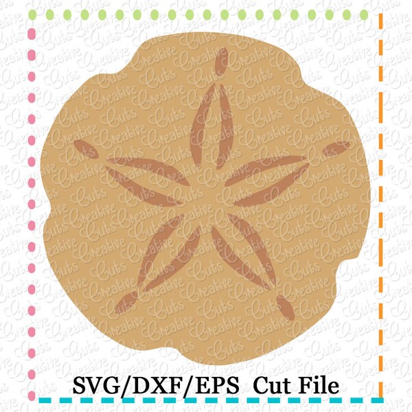 Sand dollar SVG eps  DXF Cutting File, shell svg, shell cut file, beach cutting file, beach svg, shells frame svg, sand dollar cutting file