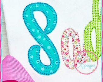 Emily Blanket Stitch Applique Alphabet Letter Set Machine Embroidery Design 8 Sizes 3.5"- 7", vintage stitch alphabet, bean stitch alphabet