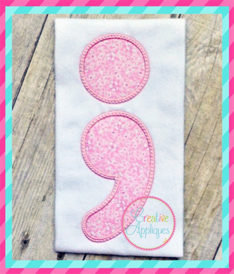 Donut Punctuation Colon Embroidery