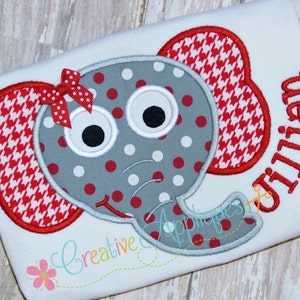 Elefant Applique digitale Maschine Stickerei 4 BAUGRÖßEN, Elefanten-Applikation, Elefant Stickerei, Maskottchen Applique