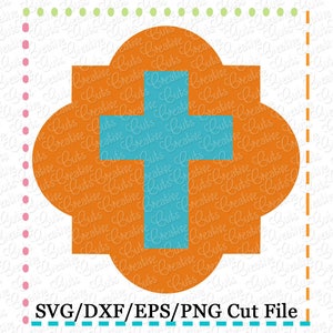 Quatrefoil Cross SVG Cutting File, cross cut file, cross svg, cross cutting file, quatrefoil cross cut file, quatrefoil cut file