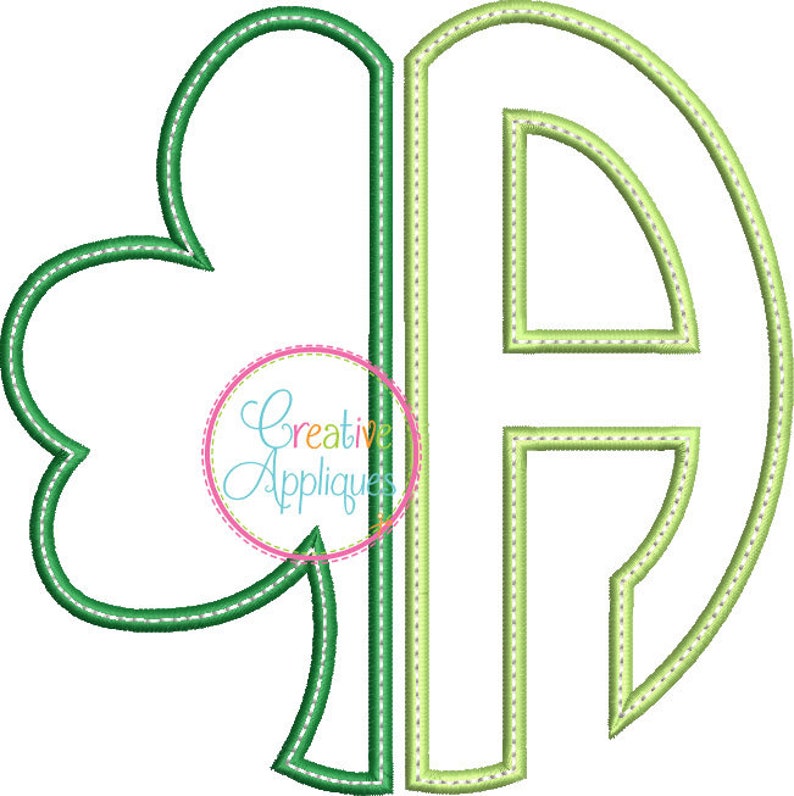 Shamrock Applique Alphabet Letter Set A-Z Machine Embroidery - Etsy