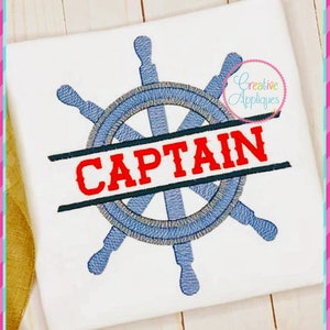 Sketch Stitch Captain Ship Wheel Digital Machine Embroidery Design 4 sizes, pattern design, sketch embroidery