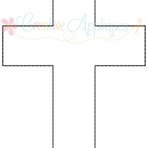 May include: A simple black outline of a cross. The cross is a religious symbol.