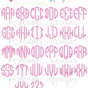 May include: A set of pink alphabet letters and numbers in a bubble font style. The letters are outlined in white and have a dotted texture. The letters are arranged in rows, with the letters A through Z and the numbers 0 through 9.