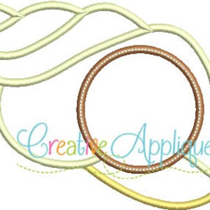 Conch Shell Seashell Monogram Digital Machine Embroidery Applique ...